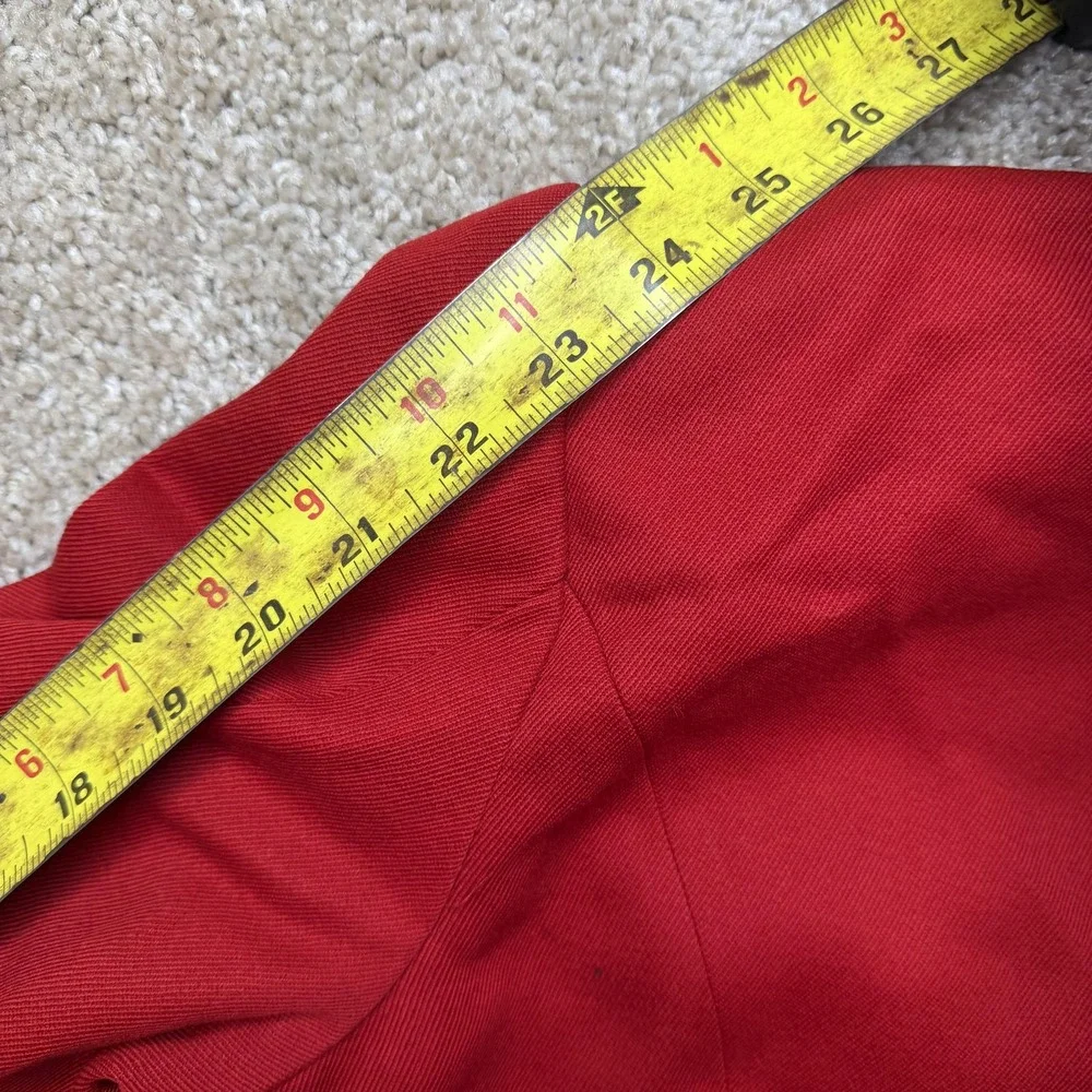 Vintage DeMoulin Bros Co Jacket Mens 31 Red Black Shawl Collar Uniform Tailcoat